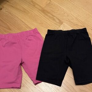 Hanna Andersson Pink and Black Bike Shorts Duo
